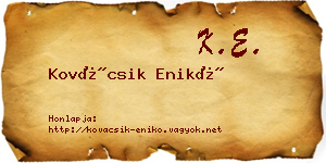 Kovácsik Enikő névjegykártya